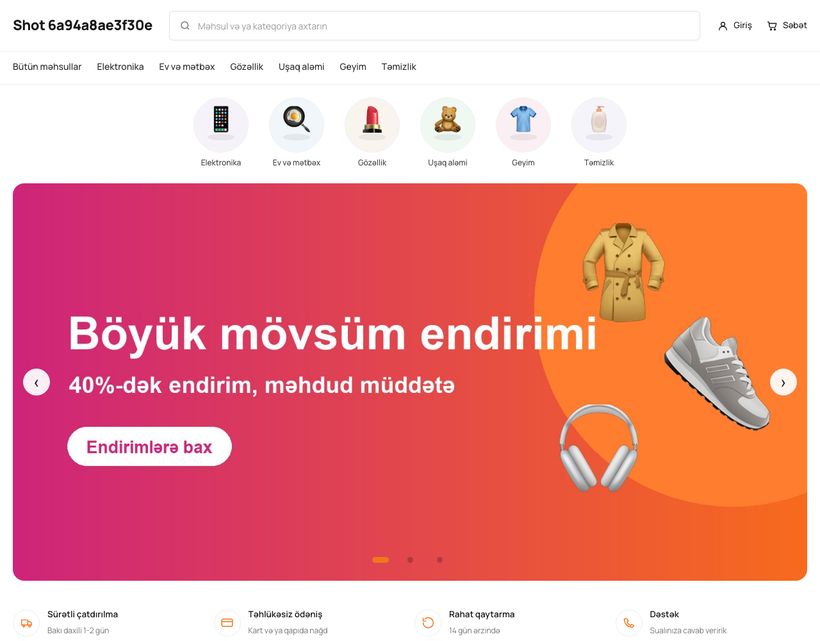 Hazır mağaza dizaynı
